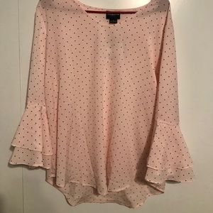 Pink with black polka dot shirt
